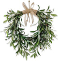 22 inch lifelike faux heart shaped olive wreath, main product view