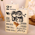 2nd Anniversary Wedding Gifts for Wife Girlfriend, Couples Gift Candlestick, Cotton 2nd Wedding Anniversary for Husband Boyfriend, Presents Gifts for Her Him