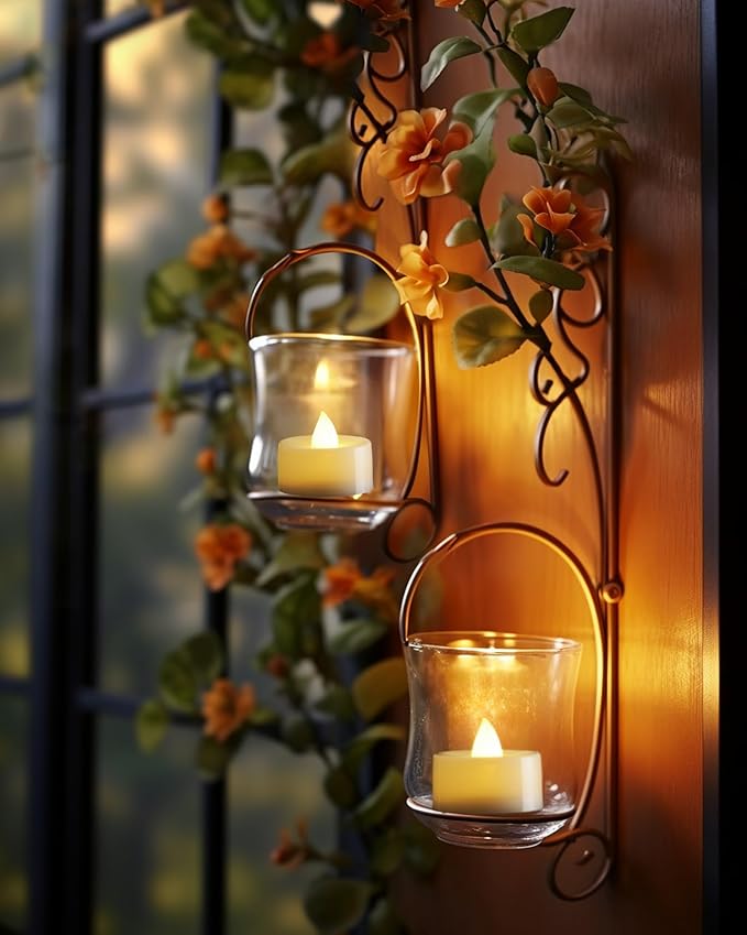 Homemory 24-Pack Flameless LED Tea Lights Candles Battery Operated, 200+Hour Fake Electric Candles TeaLights for Votive, Halloween, Ofrenda, Diya, Wedding Centerpiece Table Decor, Funeral, Christmas