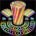 100PCS Glow Sticks Bulk Party Pack, Halloween Glow Sticks For Kids Camping, Glow In The Dark Sticks,8” Glow Party Supplies Bracelets with Connectors