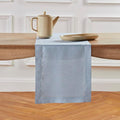 Solino Home Linen Dusty Blue Table Runner 36 Inches - Classic Hemstitch, 100% Pure Linen Coffee Table Runner 14 x 36 Inch Ideal for Dresser Tables - Fall, Autumn, Halloween, Thanksgiving