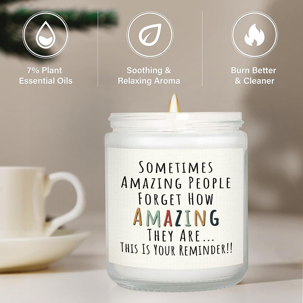 Craftique Gifts for Women, Birthday Gifts for Women- You're Amazing Candle- Friendship/Thank You/Inspirational Gift for Woman Her Friend Teacher Mom Girlfriend Sister Bestie Lavender