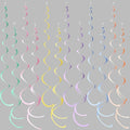 36 Pcs Pastel Hanging Swirl Decorations Pastel Color Felt Swirl Streamer Spiral Ceiling Decorations Garland for Macaron Colorful Birthday Wedding Baby Shower Easter Party Supplies