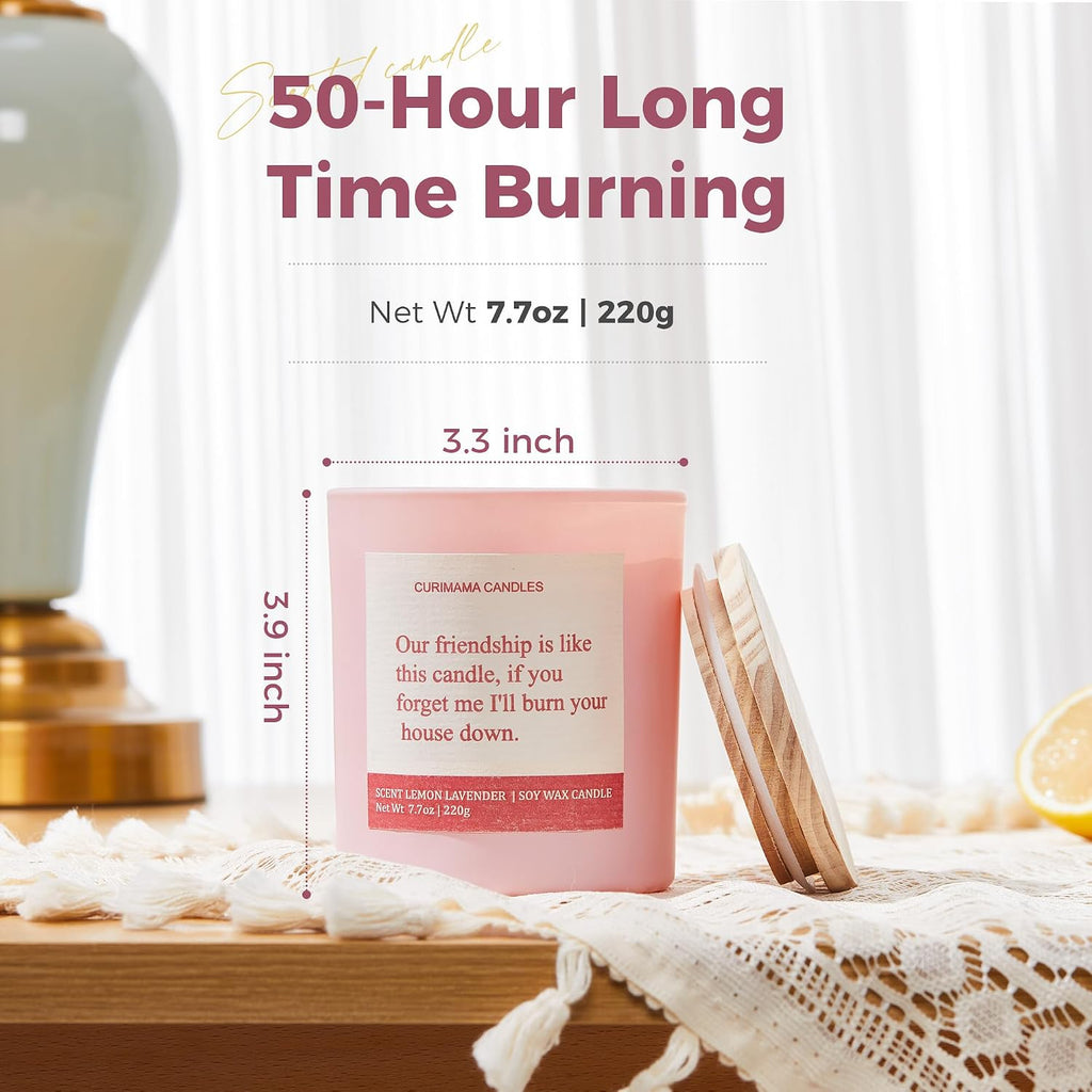 Birthday Gifts for Women Best Friends, Funny Birthday Gift for Sister Friendship, Cool Bestie Gift Ideas for Women Females Bestie, Lavender Scented Candles 7.7oz