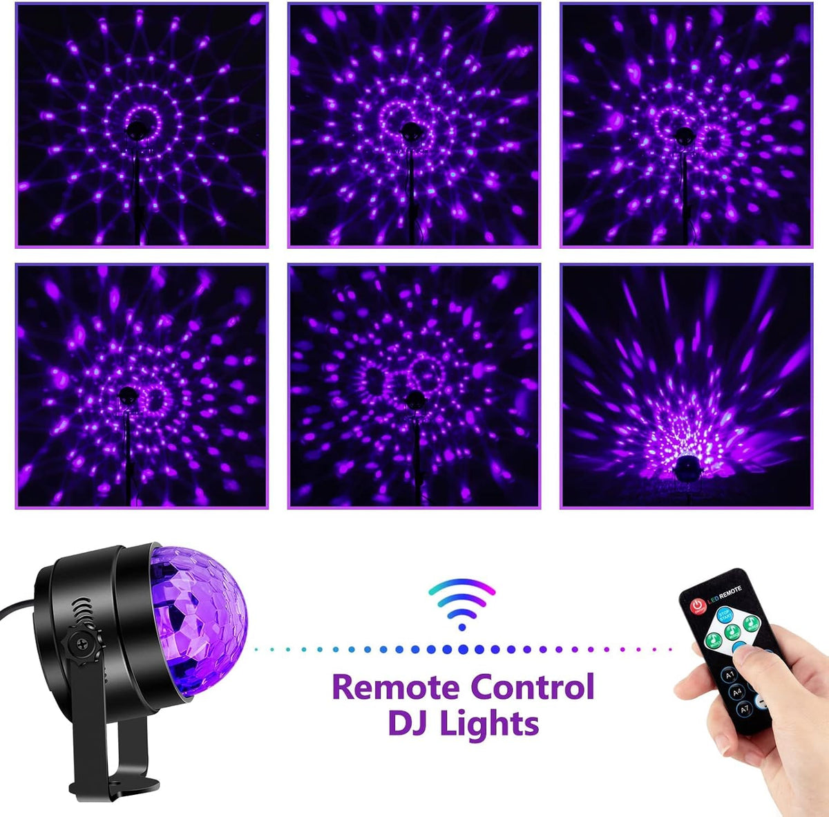 Litake UV Black Light for Glow Party, Sound Activated Party Light with Remote...