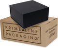 prime line packaging black magnetic gift box, 12x12x6, main product view