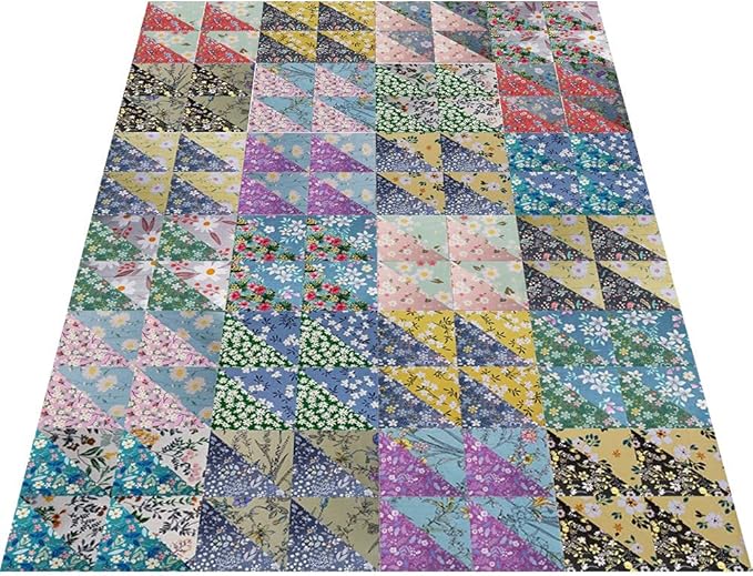 8" x 8" 25 PCS 100% Cotton Fabric Bundles for Quilting Sewing DIY & Quilt Beginners, Quilting Fabric Squares