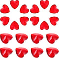 HEALLILY 20pcs Glass Red Heart Crystals Rhinestones Diamonds Valentines Day Wedding Table Scatter Confetti Vase Fillers