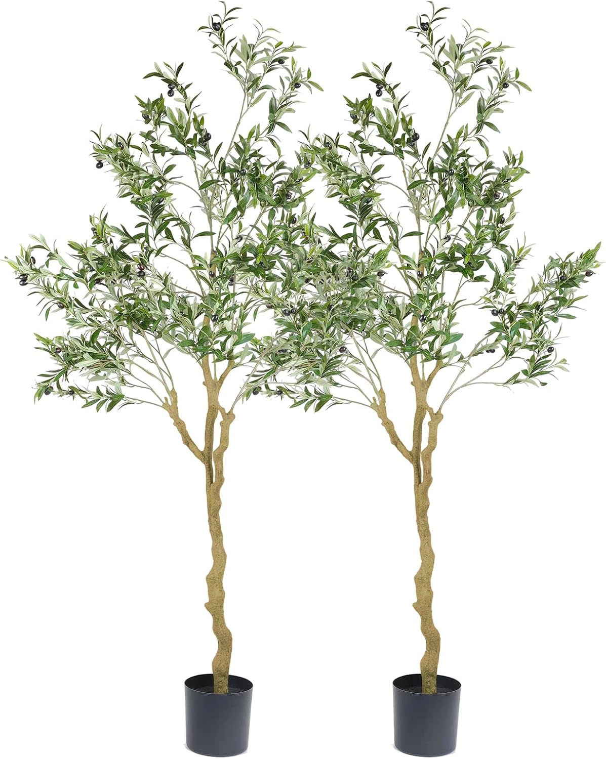 nafresh tall faux olive tree，7ft（84in） realistic potted silk, main product view