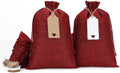 tapleap 8x12” red burlap gift bags, 30pcs sacks, main product view