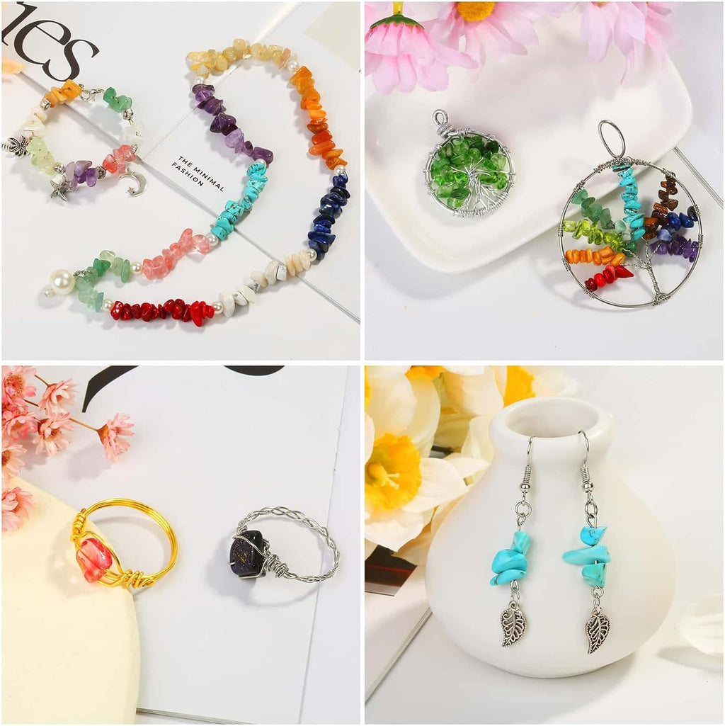 paxcoo 2278pcs crystal beads for jewelry making supplies shown in use