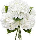 yatim 21in white artificial hydrangea flowers with stems, main product view