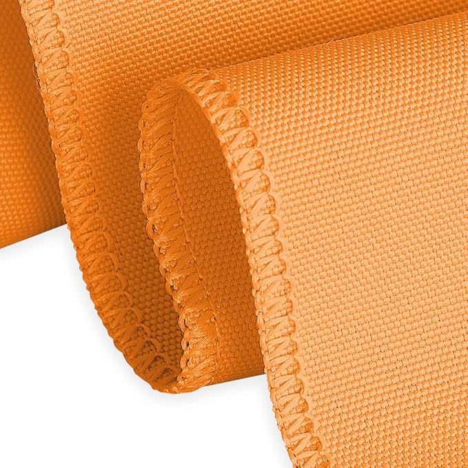 LinenTablecloth 70-Inch Round Polyester Tablecloth Pumpkin