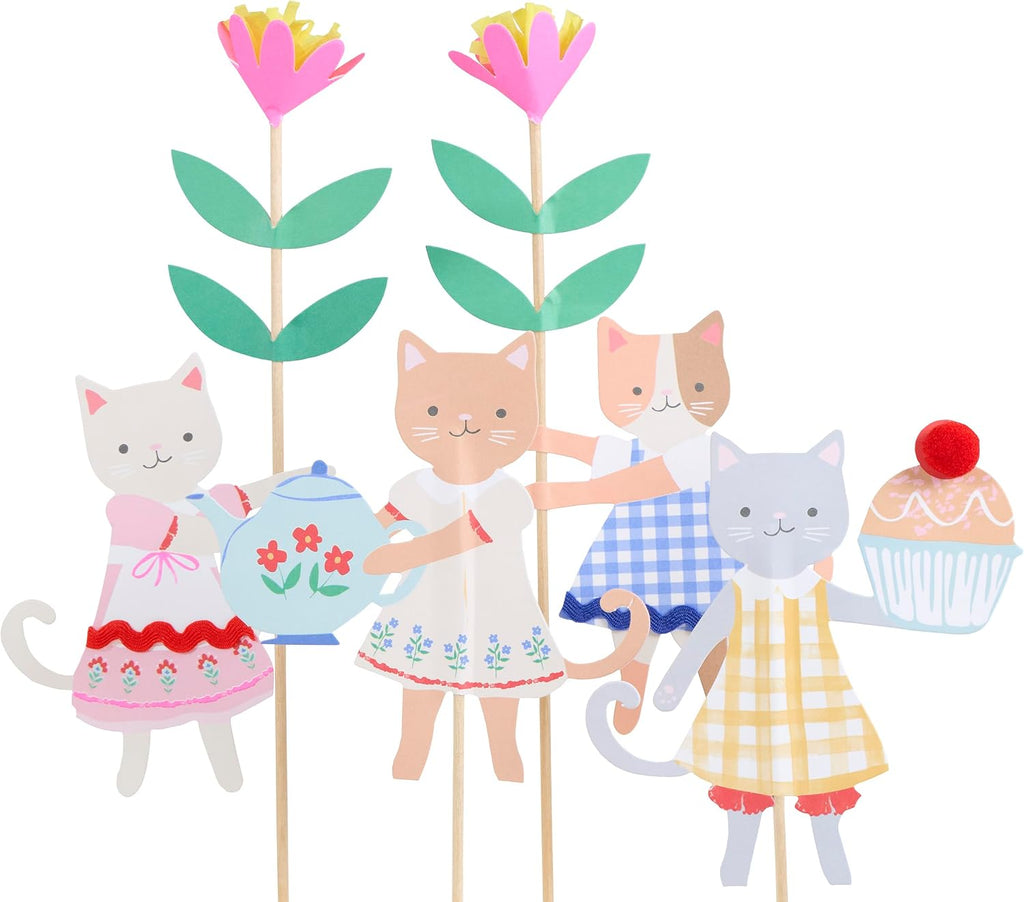 Meri Meri Cake Toppers for Themed Parties, Cat Cake Topper – Complete Your Party Theme with These Bright & Fun Dessert Decorations