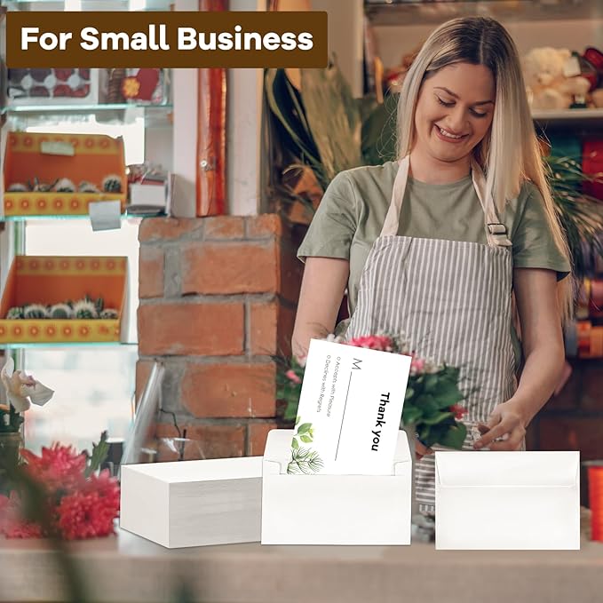 gisgfim 1000 Pcs A4 Envelopes with Self Adhesive 4.25x6.25 In White Invitation Envelopes for 4x6 Cards Printable Mailing Mailers Bulk for Wedding Baby Shower Postcard Photo Thank Notes Greeting Card