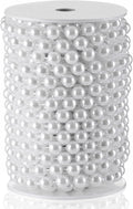 Craft String Pearls 10MM Pearl Bead, 33 Feet White Faux Pearl Garland Spool Roll Strand Wedding Party Decoration, Christmas Tree Decorations