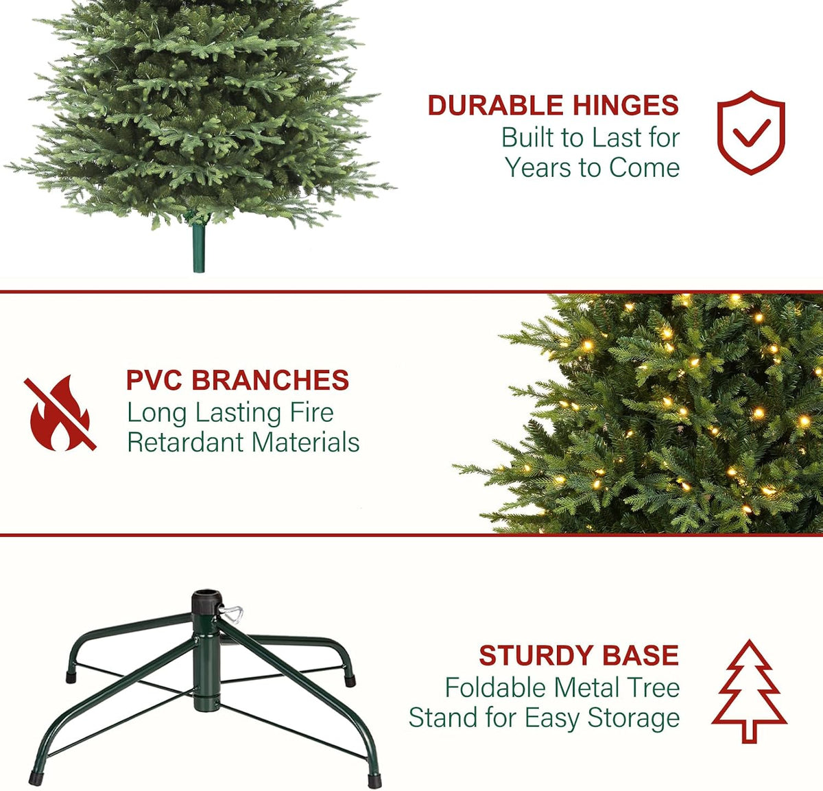 hykolity 9 ft prelit artificial christmas tree with on a desk or shelf