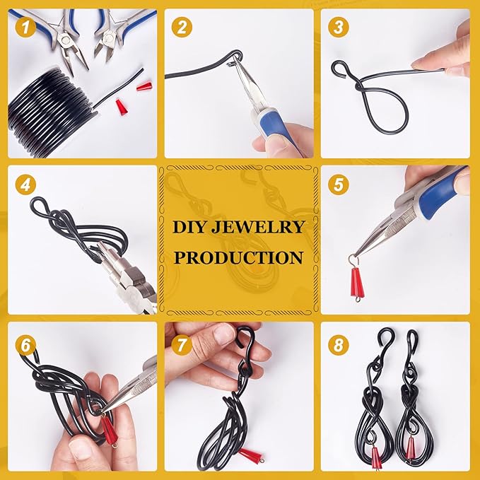BENECREAT 9 Gauge Jewelry Craft Aluminum Wire 55 Feet Bendable Metal Sculpting Wire for Halloween Craft Floral Model Skeleton Making (Black, 3mm)