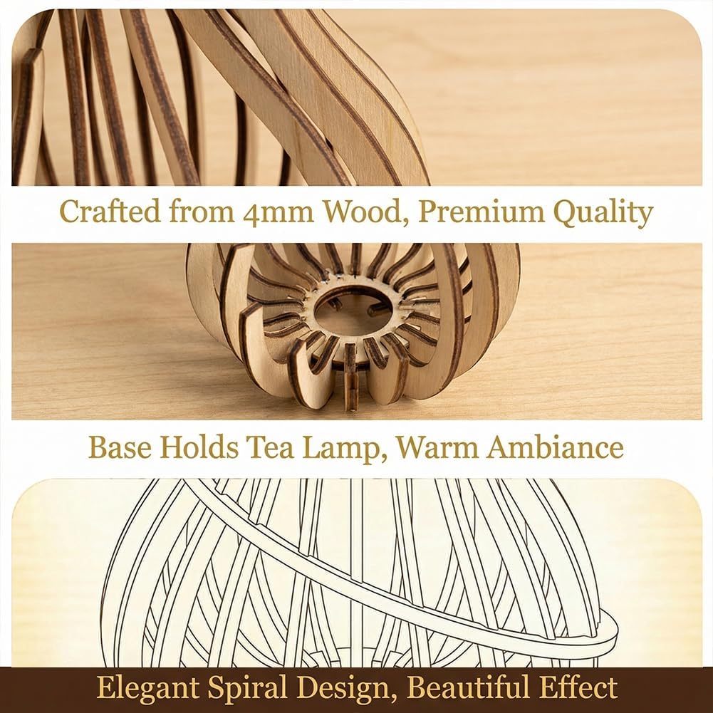 3pcs Creative Wooden Candle Holder Set - Modern and Minimalist Design,Suitable for Decorating Living Room Mantels, Wedding Parties(Large+Medium+Small)