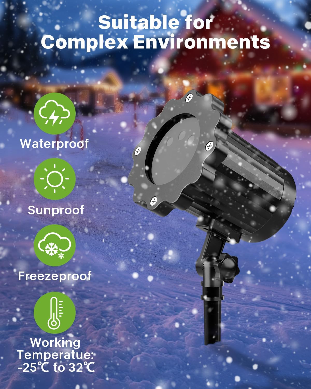 Laser Christmas Projector Lights Outdoor, Waterproof Christmas Decorations Mo...