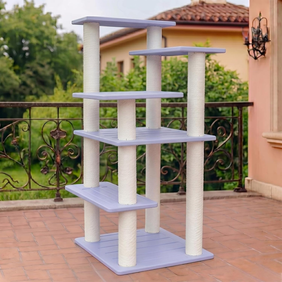 46in 5-level cat tree,indoor&outdoor large cat tower with, main product view