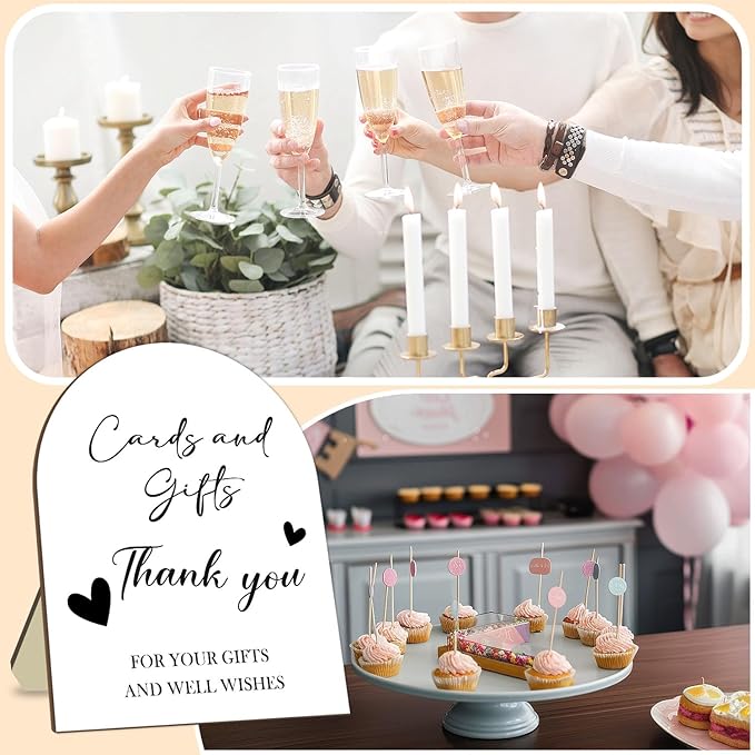 Cards and Gift Sign, Minimalist Wedding Decoration Sign, Thank You Gifts for Friends, Bridal Shower Baby Shower Favors, Bridal Shower Baby Shower Party Supplies 9 * 11IN