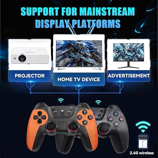 X2 Ultra Retro Game Stick 4K 64/128/256G 35000/40000/58000 Games, 2.4G Controllers HD Output Plug and Play Video Gaming Console, Nostalgia Stick for TV (128G)