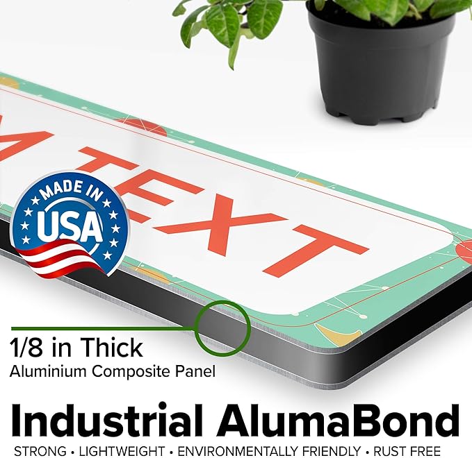 Custom Sign, Custom Street Sign, 11 Font Colors, 13 Font Styles, 4 Hole Options, 22 Sizes, 3x12 Inches, Rust Free DiBound, Fade Resistant, Made in USA by My Sign Center (Mid-Century Modern 2)