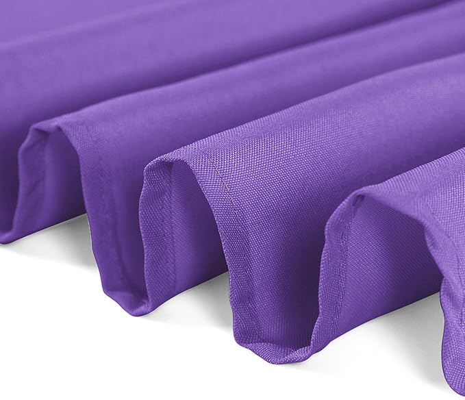 108 inch Round Tablecloth Washable Polyester Table Cloth Decorative Table Cover for Wedding Party Dining Banquet（108 inch,Purple）