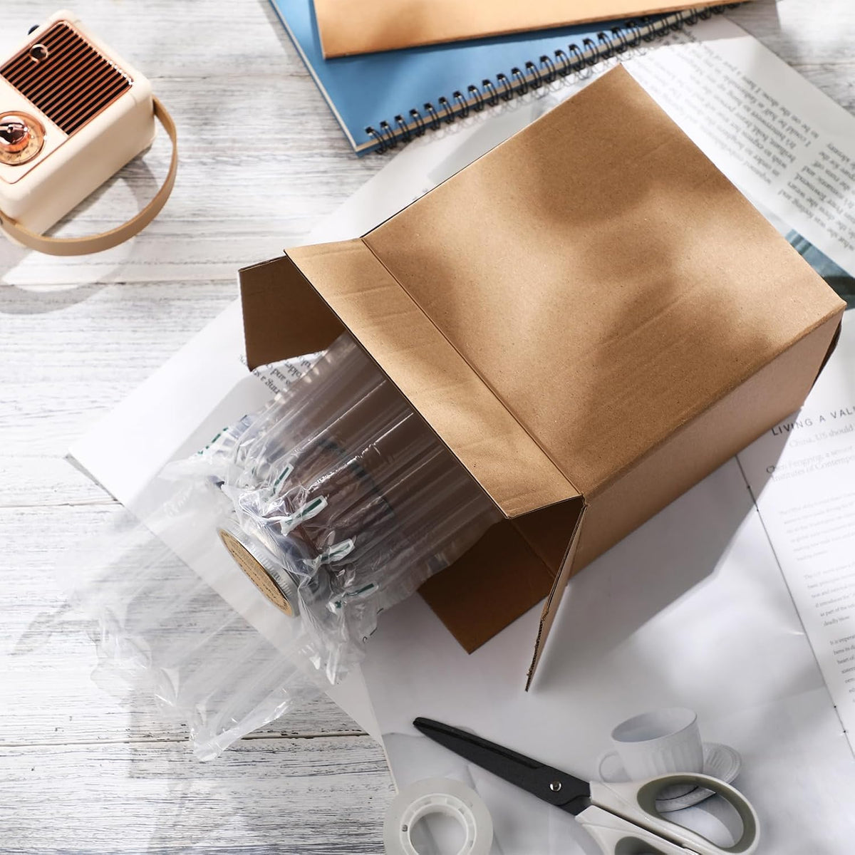 25 Sets 48 Sets Mug Boxes with Bubble Pouches, Khaki