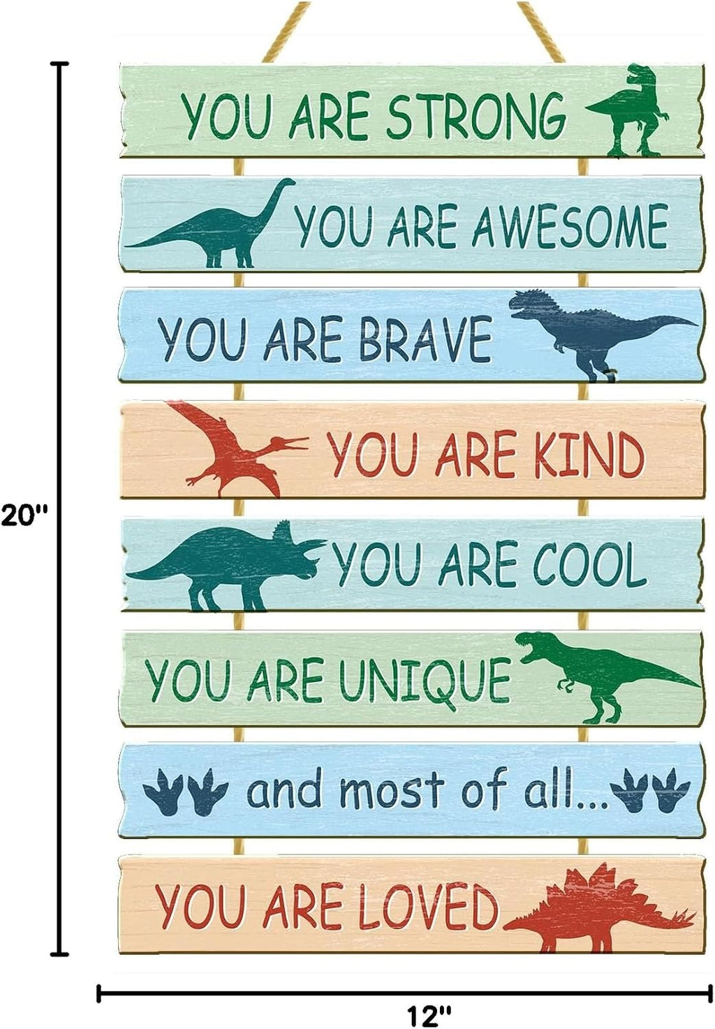 Rutiyoka Dinosaur Room Decor for Boys Bedroom Wall Dino Inspirational Art Kids Wood Decorations Little Boy Nursery Toddler Sign