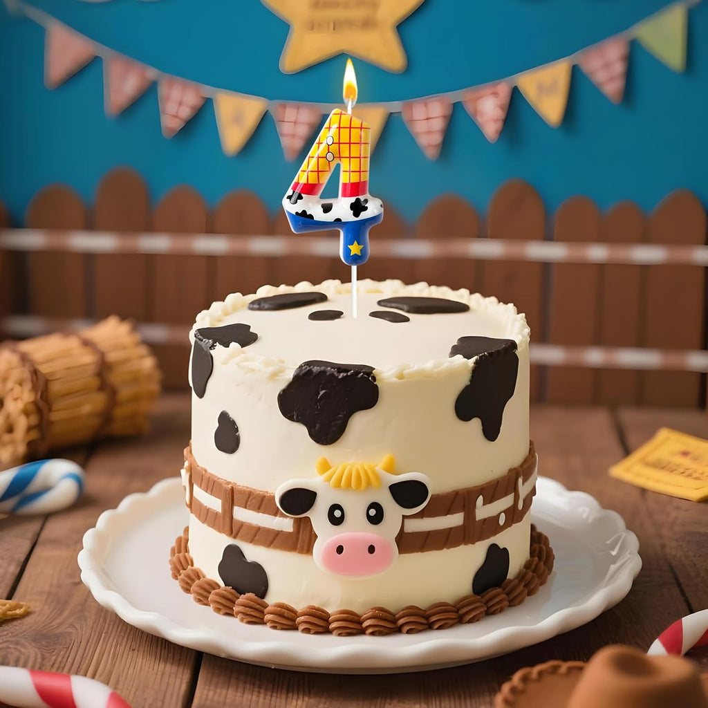 Birthday Number Candles, Cartoon Story Number Candles, Cartoon Cake Decorations, Birthday Decoration Supplies, Suitable for Party Celebrations (4)
