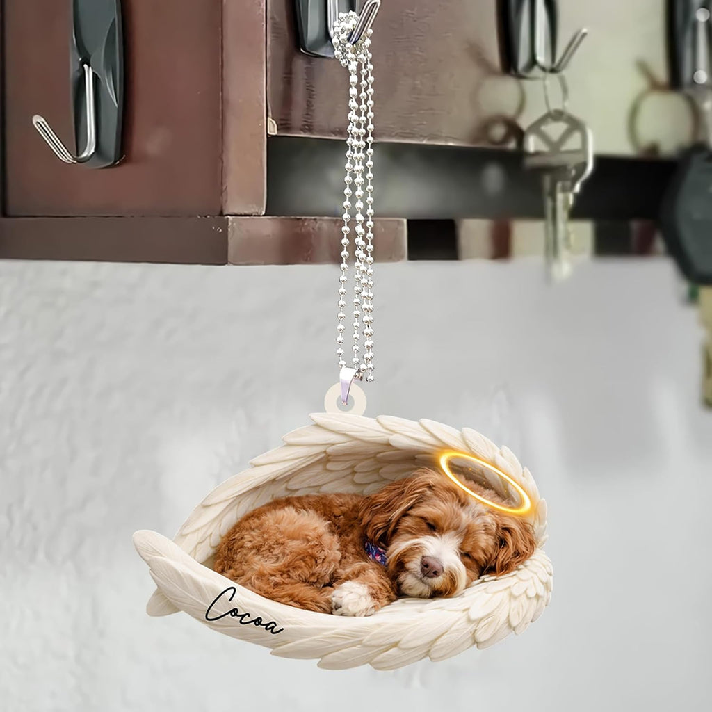 Personalized Dog Memorial Acrylic Car Ornament Custom Photo Pet Memorial Ornament with Dog Name – Personalized Pet Memorial Ornament Photo Memorial Christmas Ornament