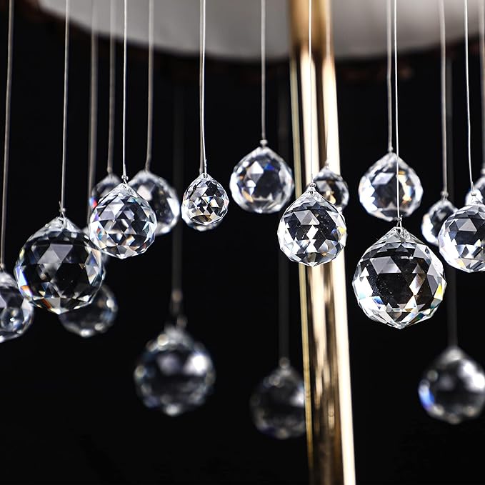 Crystalsuncatcher 20mm/0.78inch Clear Glass Crystal Ball Prism Feng Shui Lamp Hanging Drop Chandelier Pendants Suncatchers Pack of 12 pcs