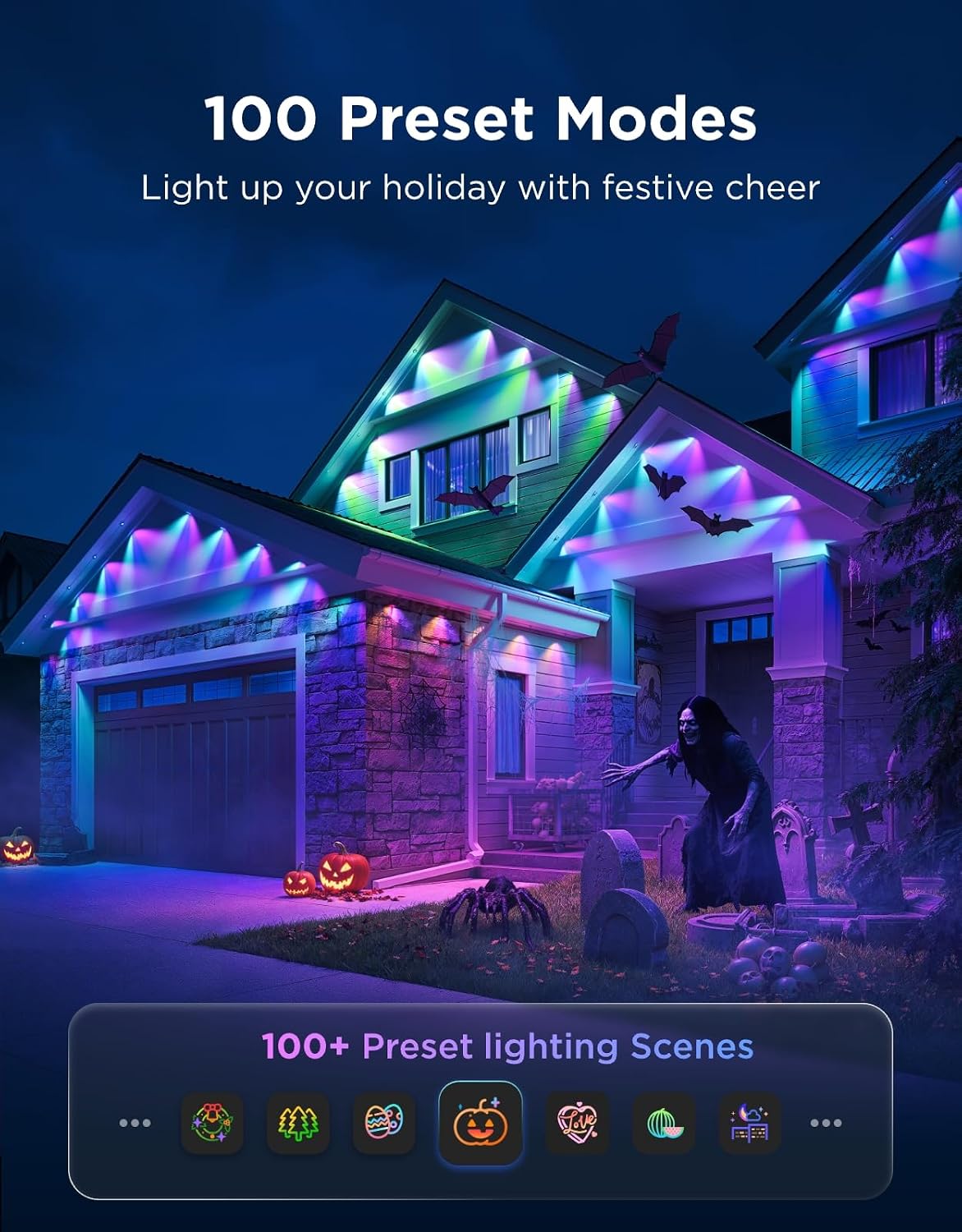 Govee Permanent Outdoor Lights Prism 200ft, Black