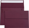 PONATIA 50PCS 5x7 Envelopes, Burgundy A7 Envelopes Self Seal for Weddings, Invitation Cards, Photos, Postcards, Greeting Cards Mailing, Baby Shower, Graduation, Christmas Gift Cards