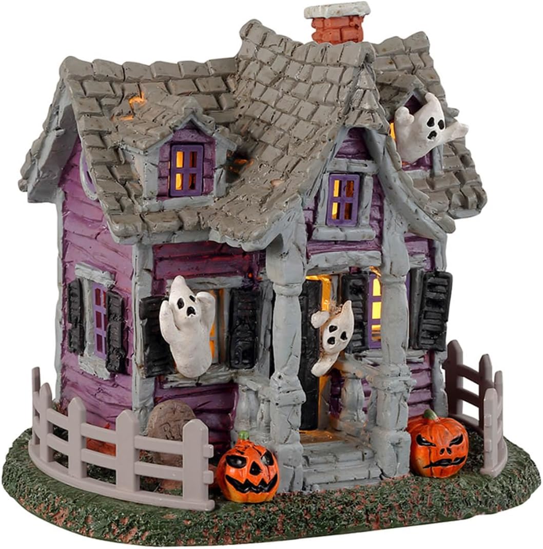 lemax ghost cottage lighted building, ac adaptable, #34080, main product view