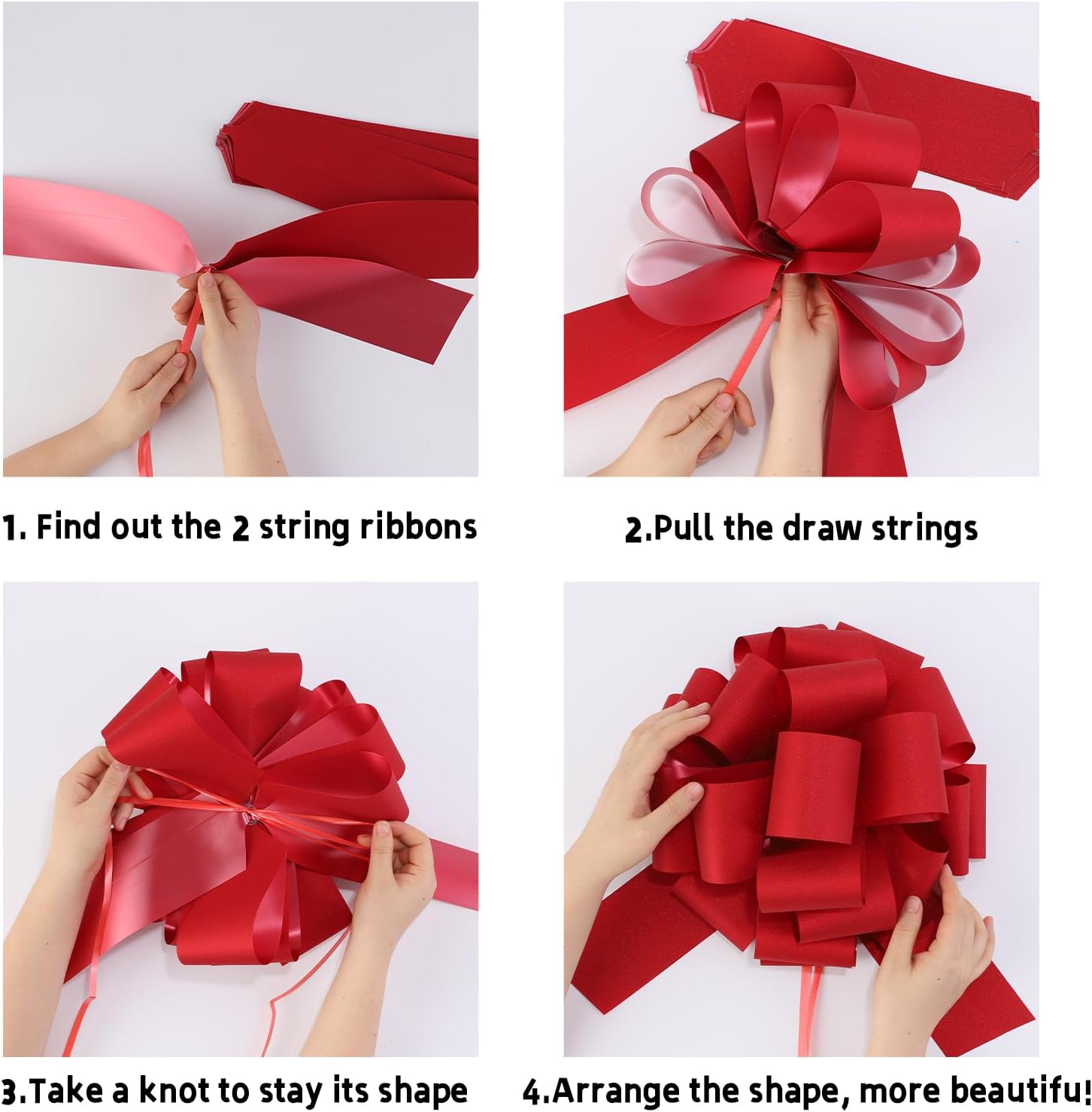 14 Inch Big Red Bow,1Pcs Big Bow for Present,Big Gift Bow for Appliances,Bikes,Table Decorations and Party Events Decoration