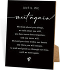 Until We Meet Again, Wedding Memorial Sign, 8x11 Black Minimalist Style Memorial Table Sign