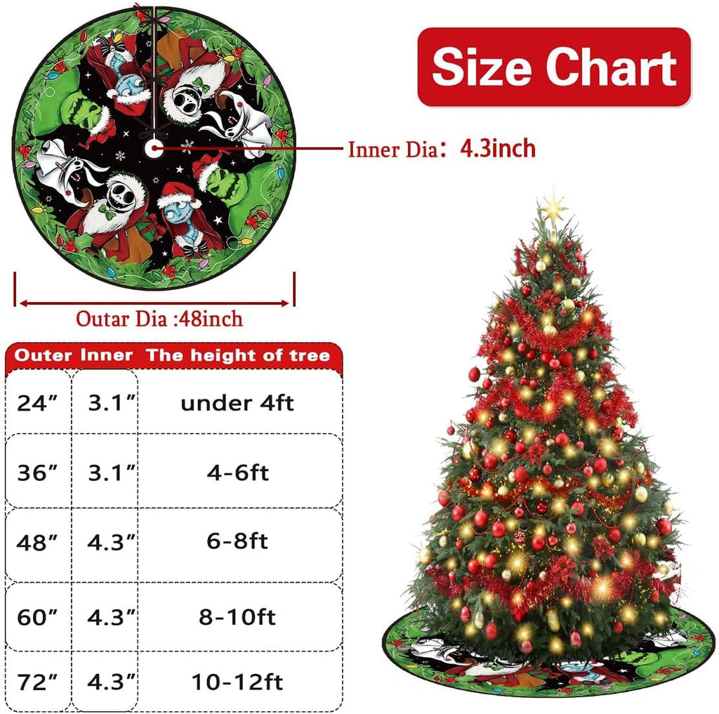 Christmas Tree Skirt 48 Inch Tree Collar Holiday New Year Winter Xmas Tree Decor Christmas Decorations for Home Party