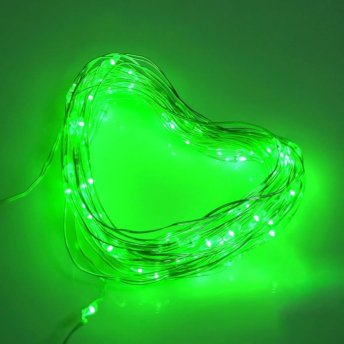 24 Pack LED Fairy Lights Battery Operated 7Ft 20Led Mini String Lights Waterproof Christmas for Mason Jars Bedroom DIY Party Wedding Christmas Decor Green