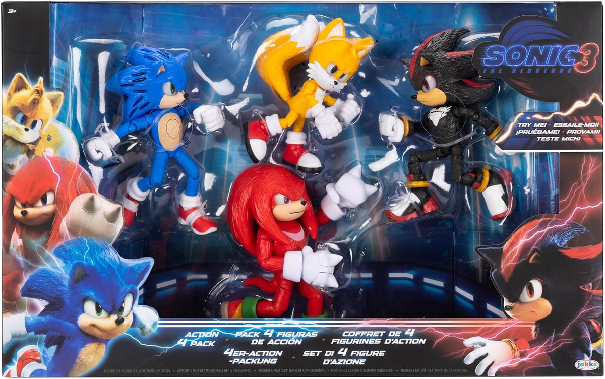 sonic 3 movie - 5" figures multi-pack, main product view