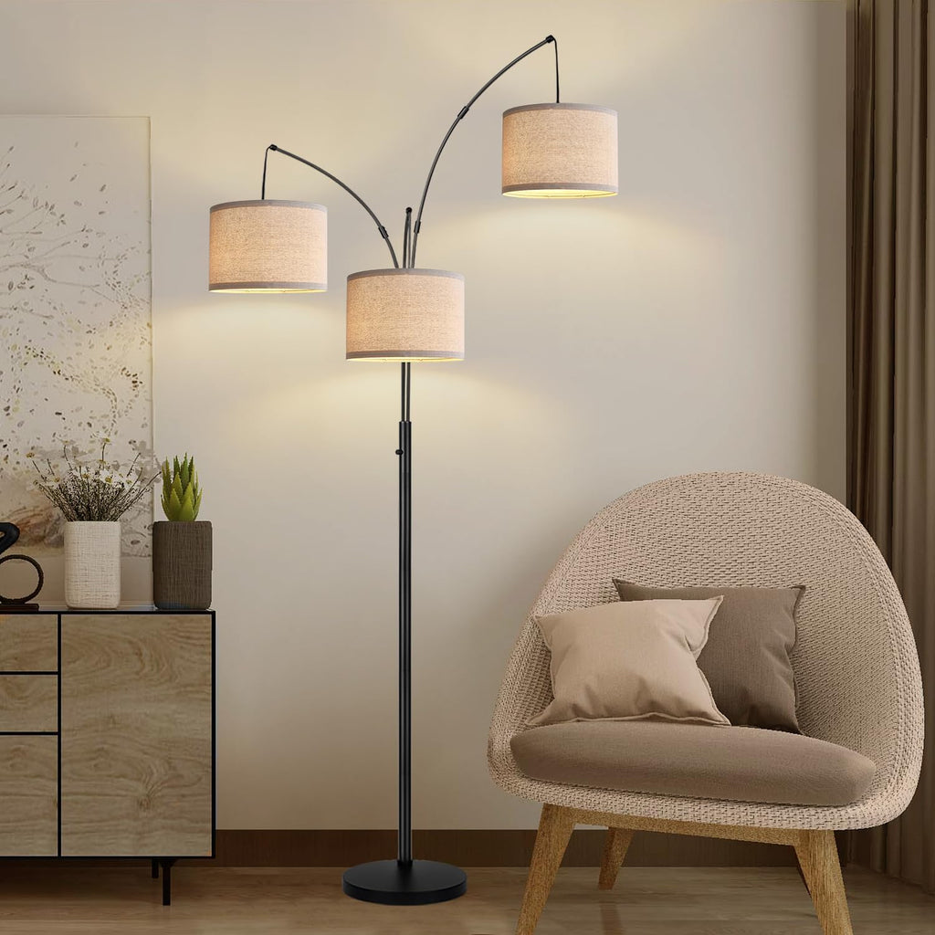 dimmable 3 lights floor lamp - 3000lm super, view 9