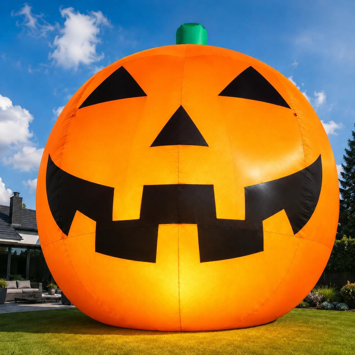 11ft giant halloween inflatable pumpkin with led lights, main product view