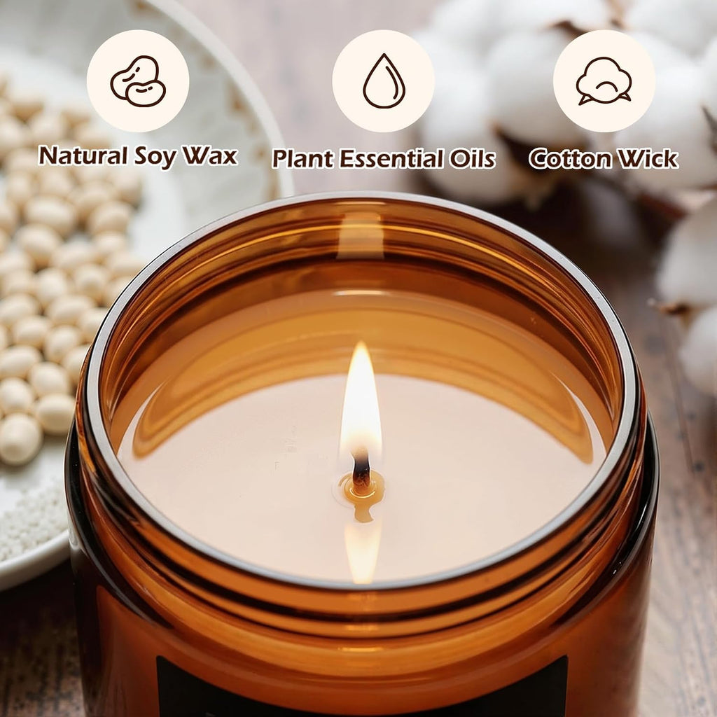 Scented Candles Set, 4 Pack Soy Candles for Home Scented, Candle Gifts for Men Women, Scents of Pineapple Cocktail/Coconut Vanilla/Pink Sands/Bahamian Breeze