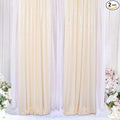 ShiDianYi Sequin-Backdrop Ivory 2 Panels 4FTx6FT Sparkle Wedding & Birthday Backdrop