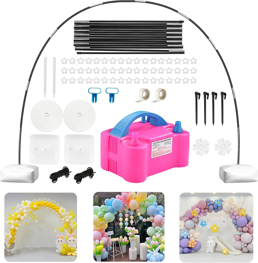 balloon arch kit with balloon pump electric, main product view