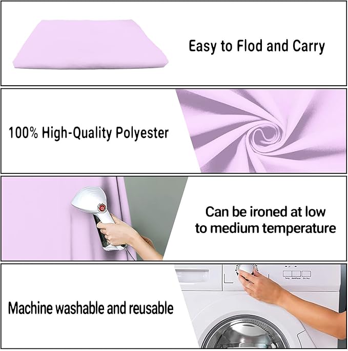 Light Purple Portrait Backdrop 8x10ft Zoom Meeting Photo Studio Shooting Props