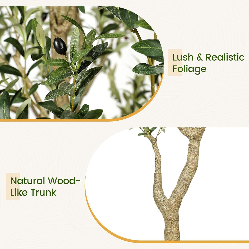 feelead faux olive tree 10ft - realistic large shown in use