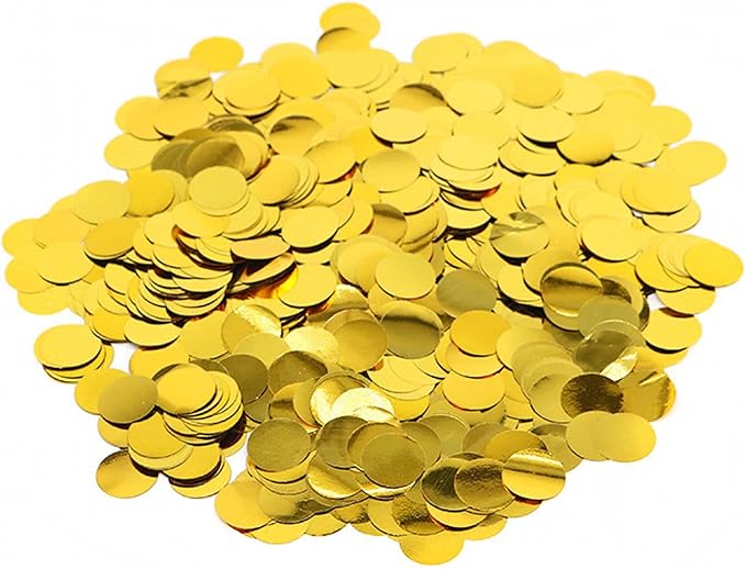 Gold Foil Confetti,Round Dots Glitter Table Confetti,Sparkling for Party Decorations(1.76 OZ)